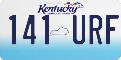 KY license plate 141URF