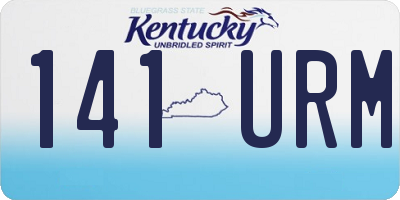 KY license plate 141URM