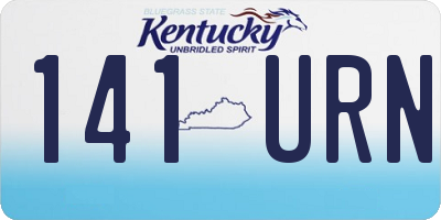 KY license plate 141URN