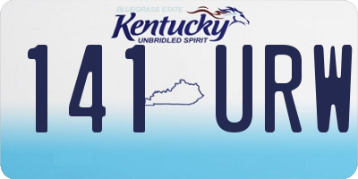 KY license plate 141URW