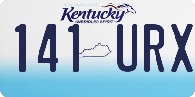 KY license plate 141URX