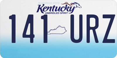 KY license plate 141URZ