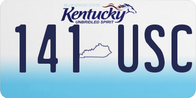 KY license plate 141USC
