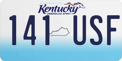 KY license plate 141USF