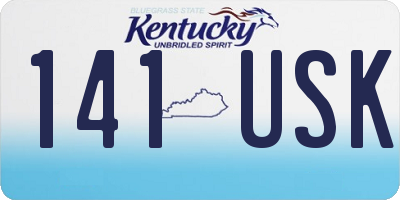 KY license plate 141USK