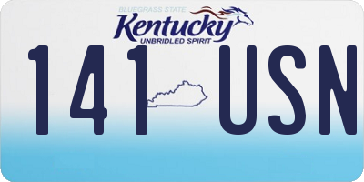 KY license plate 141USN
