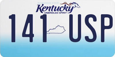 KY license plate 141USP