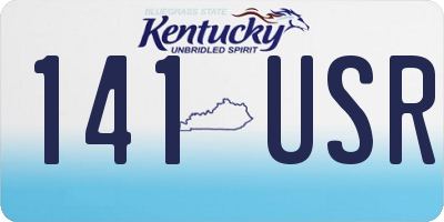 KY license plate 141USR