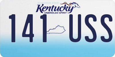 KY license plate 141USS