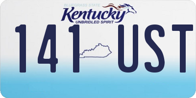 KY license plate 141UST