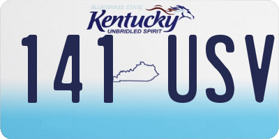 KY license plate 141USV