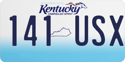 KY license plate 141USX
