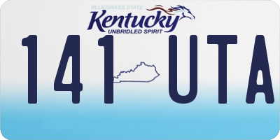 KY license plate 141UTA