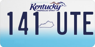 KY license plate 141UTE