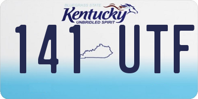 KY license plate 141UTF