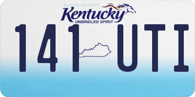 KY license plate 141UTI