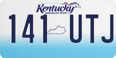 KY license plate 141UTJ