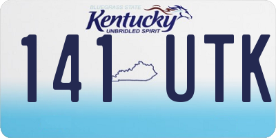 KY license plate 141UTK