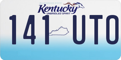 KY license plate 141UTO