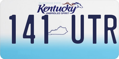 KY license plate 141UTR