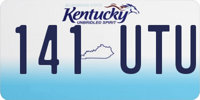 KY license plate 141UTU