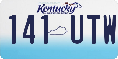 KY license plate 141UTW