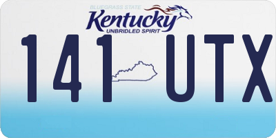 KY license plate 141UTX