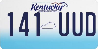 KY license plate 141UUD
