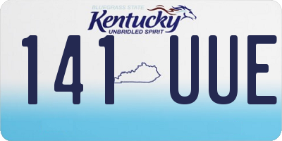 KY license plate 141UUE