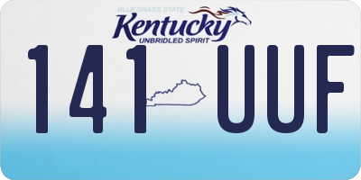 KY license plate 141UUF