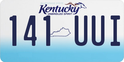 KY license plate 141UUI
