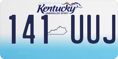 KY license plate 141UUJ