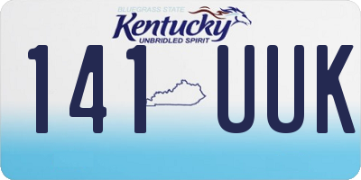 KY license plate 141UUK