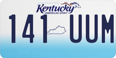 KY license plate 141UUM