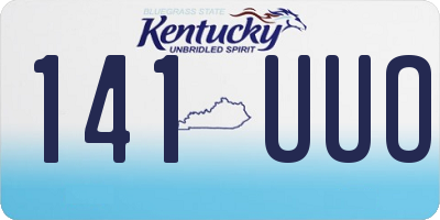 KY license plate 141UUO