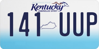KY license plate 141UUP