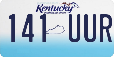KY license plate 141UUR