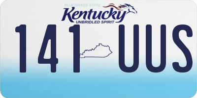 KY license plate 141UUS