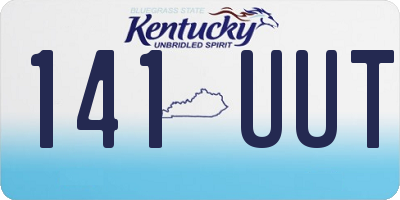 KY license plate 141UUT