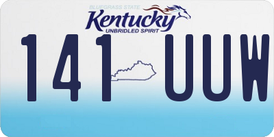 KY license plate 141UUW