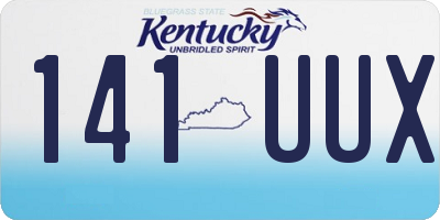 KY license plate 141UUX