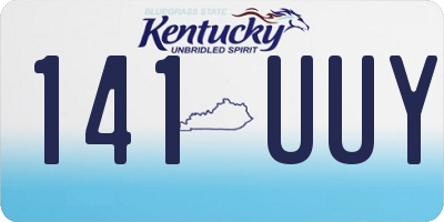 KY license plate 141UUY