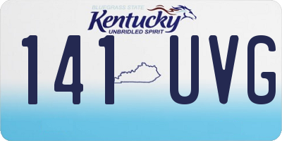 KY license plate 141UVG