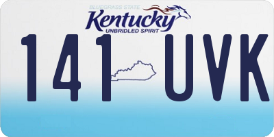 KY license plate 141UVK