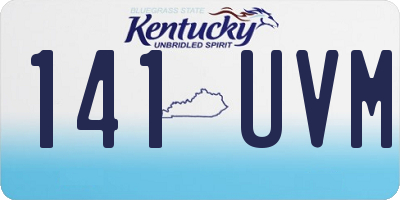 KY license plate 141UVM