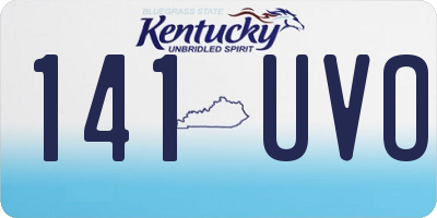 KY license plate 141UVO