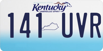 KY license plate 141UVR