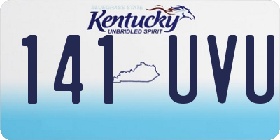 KY license plate 141UVU