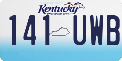 KY license plate 141UWB