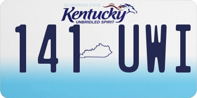 KY license plate 141UWI